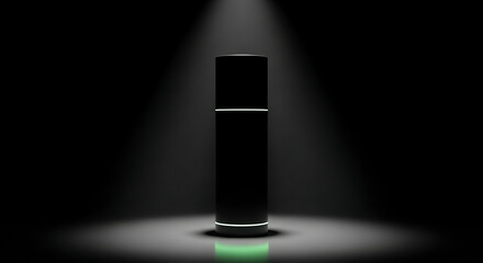 3D Mockup of Minimalist Skincare Cylindrical Bottle