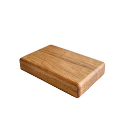 Wooden block isolated on transparent background