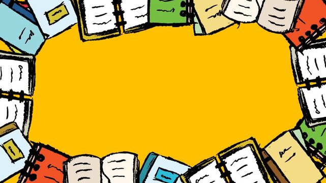 World Book Day animated video background