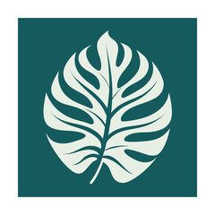 Monstera leaf emblem