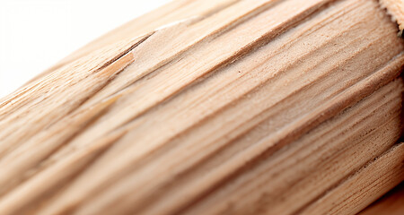 Fototapeta premium Close-up natural wood fiber texture with light brown tones