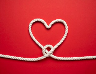 red heart on a rope