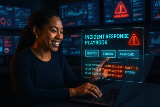 Cybersecurity incident response playbook strategies for identification containment and recovery in the digital workspace