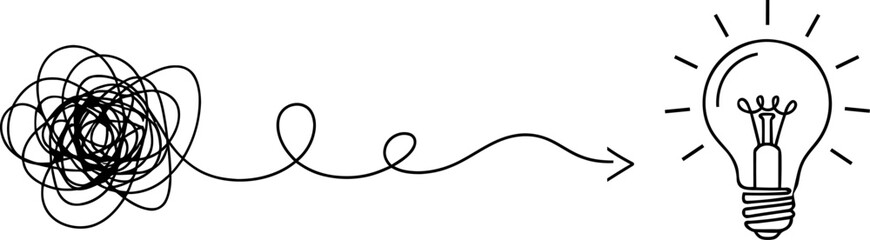 From chaos to clarity idea lightbulb