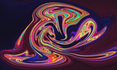 Abstract colorful fluid art vibrant psychedelic swirl modern artistic background