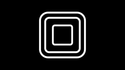 Geometric square design on a black background
