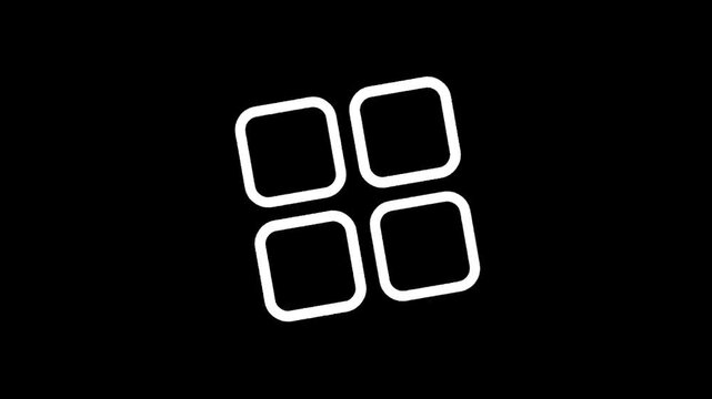 Grid of four white squares on a black background.