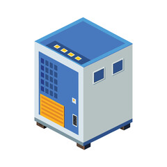 isolated solar inverter on white background