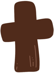 Brown wooden cross, cemetery Halloween clipart.
Categories: Halloween, Cartoon Clipart