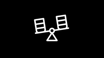 Seesaw illustration with two objects