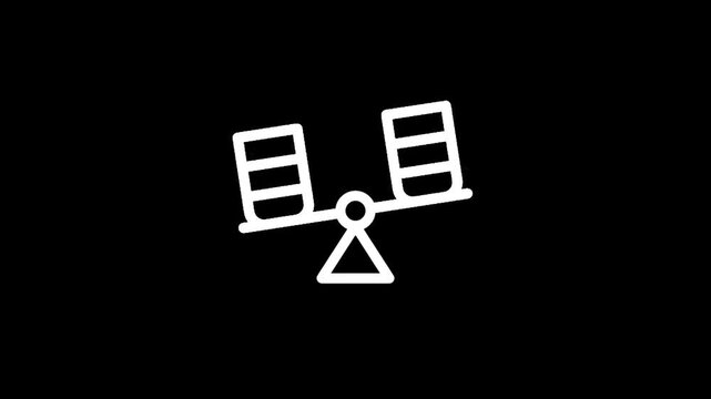 Seesaw illustration with two objects