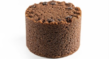 Cylindrical Coffee Scrub Handcrafted Soap, Direct Lit, Isolated