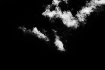 abstract clouds on black background, clouds element