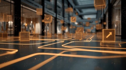 Data center with digital information flow