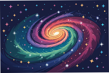 Galaxy Swirl With Glowing Stars Bold Premium Digital Asset Perfect for Editorial Content