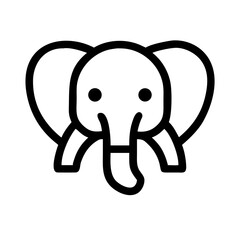 Cute cartoon elephant character illustration vector icon