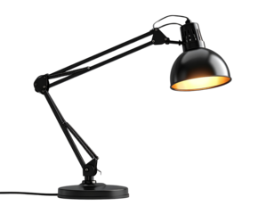 _transparent png background. Ai generated - Set of A stylish modern desk lamp with adj