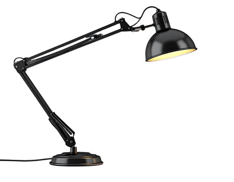 transparent png background. Ai generated - Set of A stylish modern desk lamp with adj