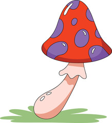 A Cute Cartoon Flamingo Bird with Pink Feathers and a Long Neck, Floating in Blue Water with Water Lilies, Perfect for Summer or Tropical Design Vector.