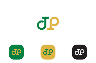 Modern JP letter logo design, elegant business corporate branding symbol, vector illustration