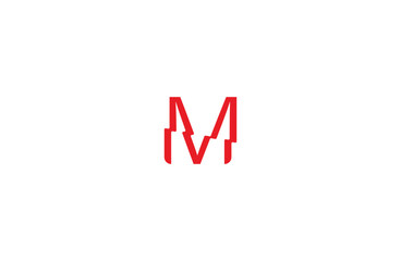 Modern Letter M Logo Design with Pulse Lines for Innovative Branding