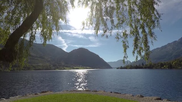 View of the Lake Grundlsee, Salzkammergut, Styria, Austria
