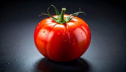 Close-up of a vibrant red tomato