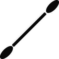 Cotton swab silhouette vector for personal care and hygiene designs