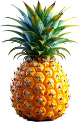 Pineapple 3D PNG Transparent Background (Isolated on White Background)