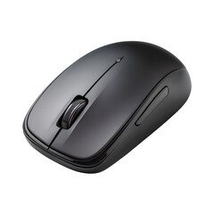 Black Wireless Computer Mouse, sleek ergonomic tech accessory, white isolated background