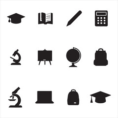education vector icon set.