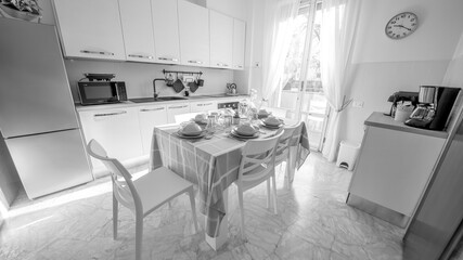 Sleek and functional kitchen space in a modern vacation rental