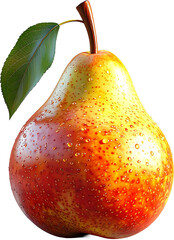 Pear 3D PNG Transparent Background (Isolated on White Background)