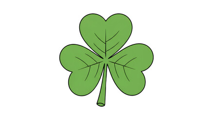Simple Green Shamrock Symbol Transparent Background