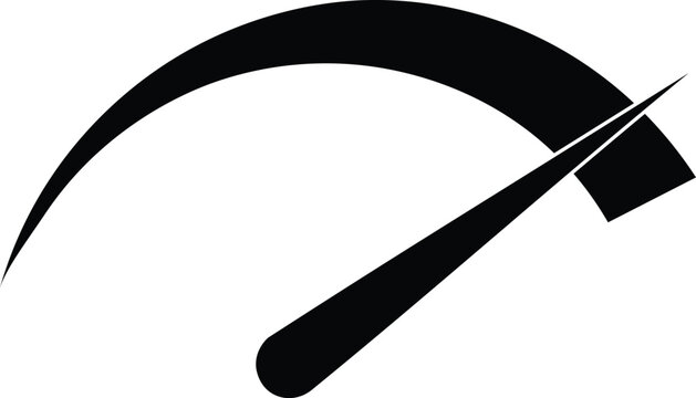 Silhouette vector illustration of speed gauge symbolizing racing and automotive technology