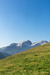 Mountain landscape in the French Alps during summer