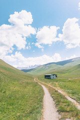 Mountain landscape in the French Alps during summer