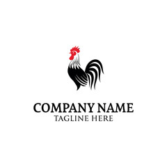 Abstract rooster head vector logo design, featuring creative farm, poultry, or food business branding emblem in modern vector style