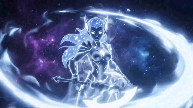 Abstract figure with axe