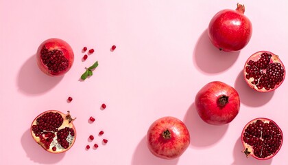easter eggs on a red background