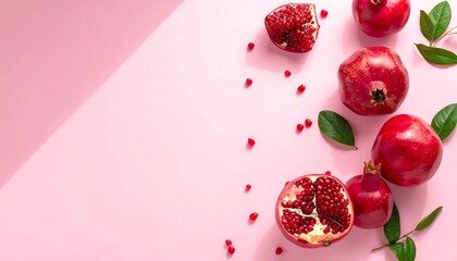 pomegranate on a black plate