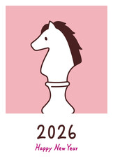 午年の年賀状テンプレート　2026年