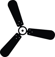Ceiling Fan Silhouette Vector Icon Set
Minimalist Ceiling Fan Vector Graphic