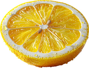Lemon 3D PNG Transparent Background (Isolated on White Background)