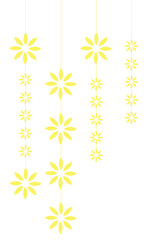 Yellow floral hanging decorative design element