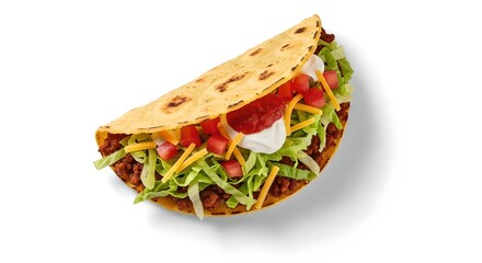 taco street food on white background