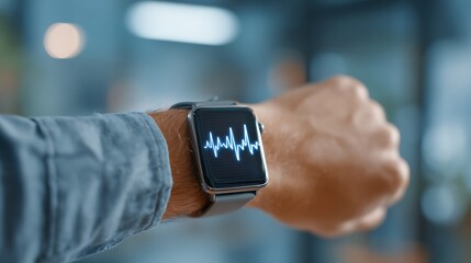 Smartwatch Healthcare Monitoring – Doctor Checking Patient Heart Rate with Wearable Technology for Digital Health & Telemedicine