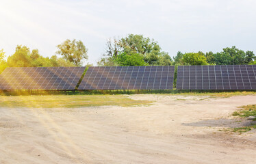 Master solar panels on the roof of the house. Selective focus.
