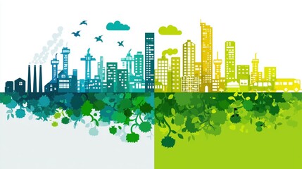 Fototapeta premium Green priority for strategic decision-making