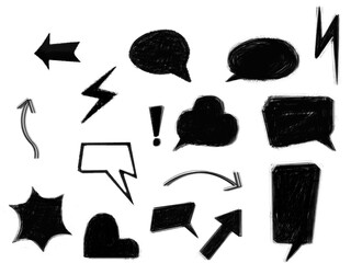 set of hand drawn vector sketch icons